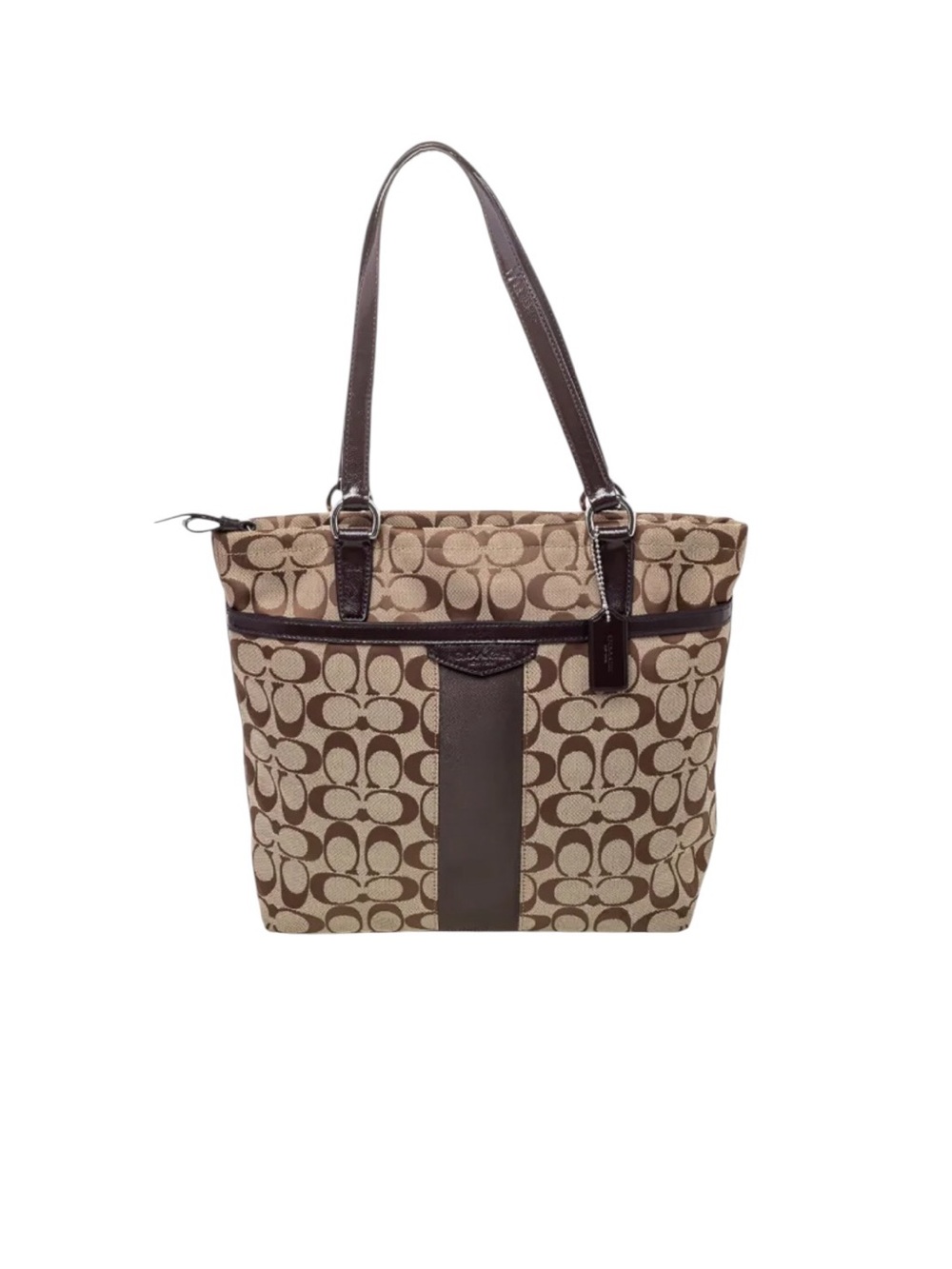 Vintage Coach Brown canvas tote